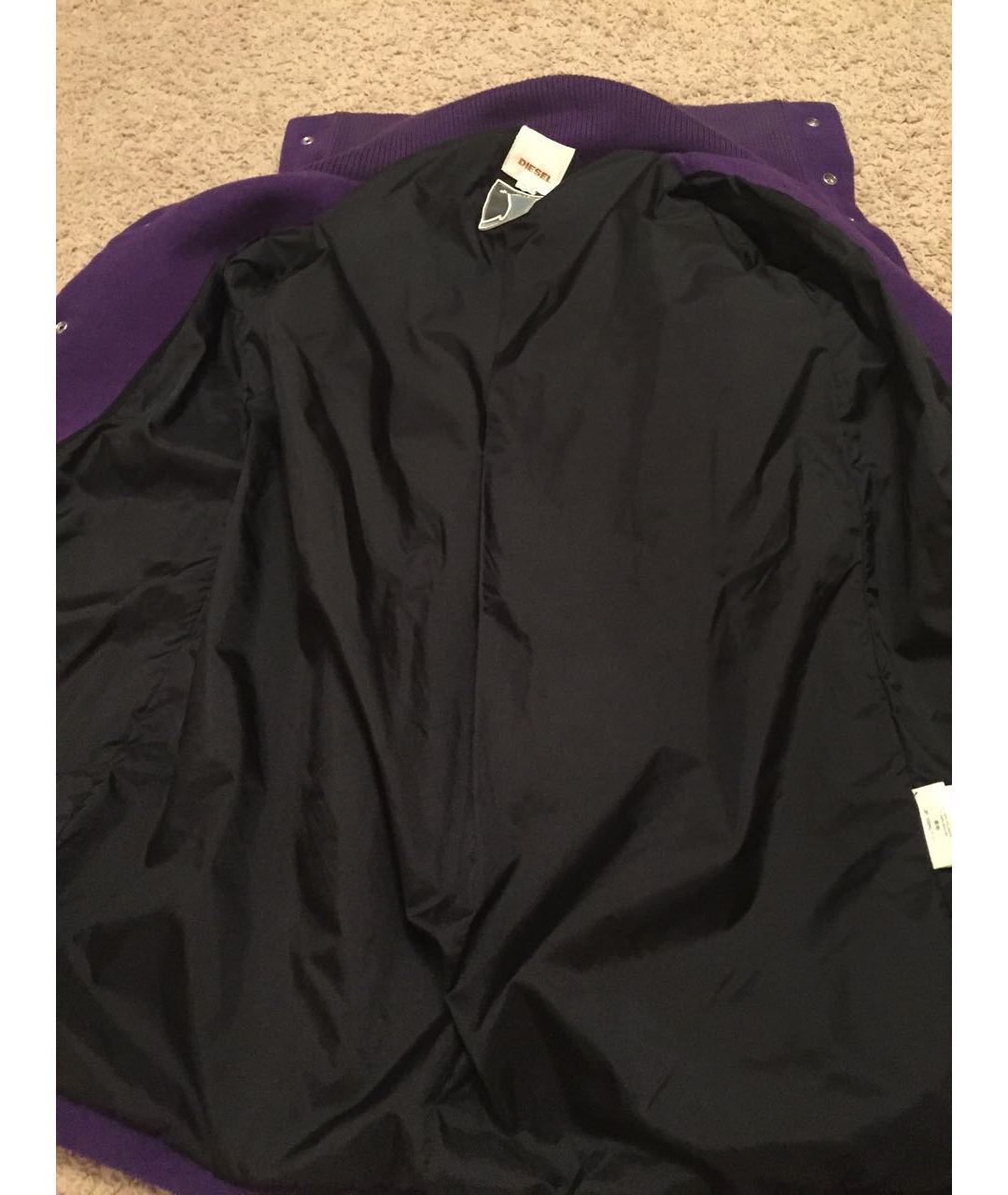 DIESEL Фиолетовое полиамидовое пальто, фото 2