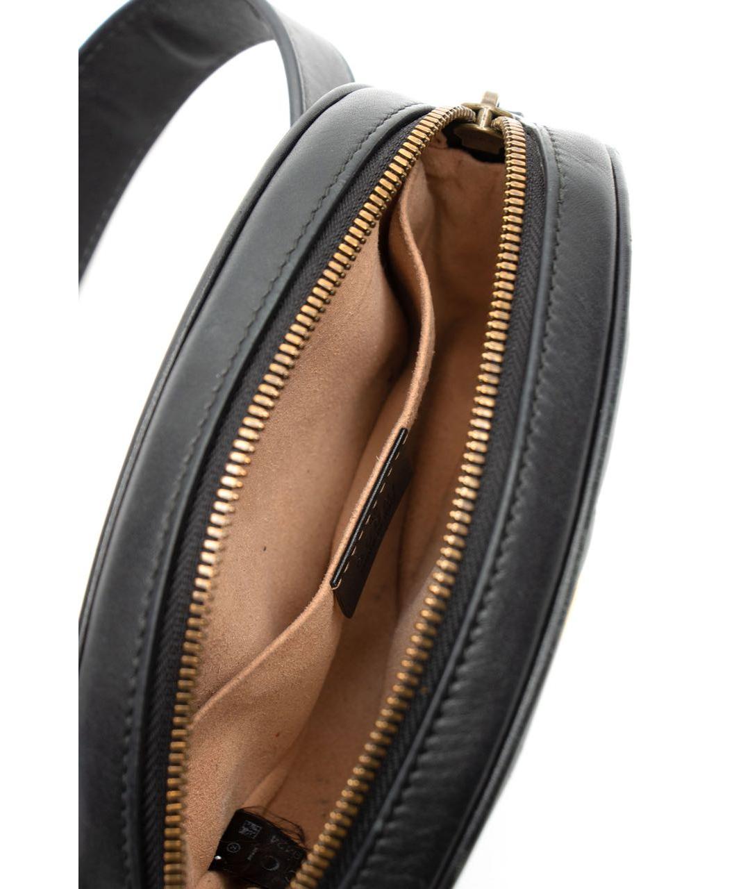 GUCCI Черная кожаная поясная сумка, фото 3