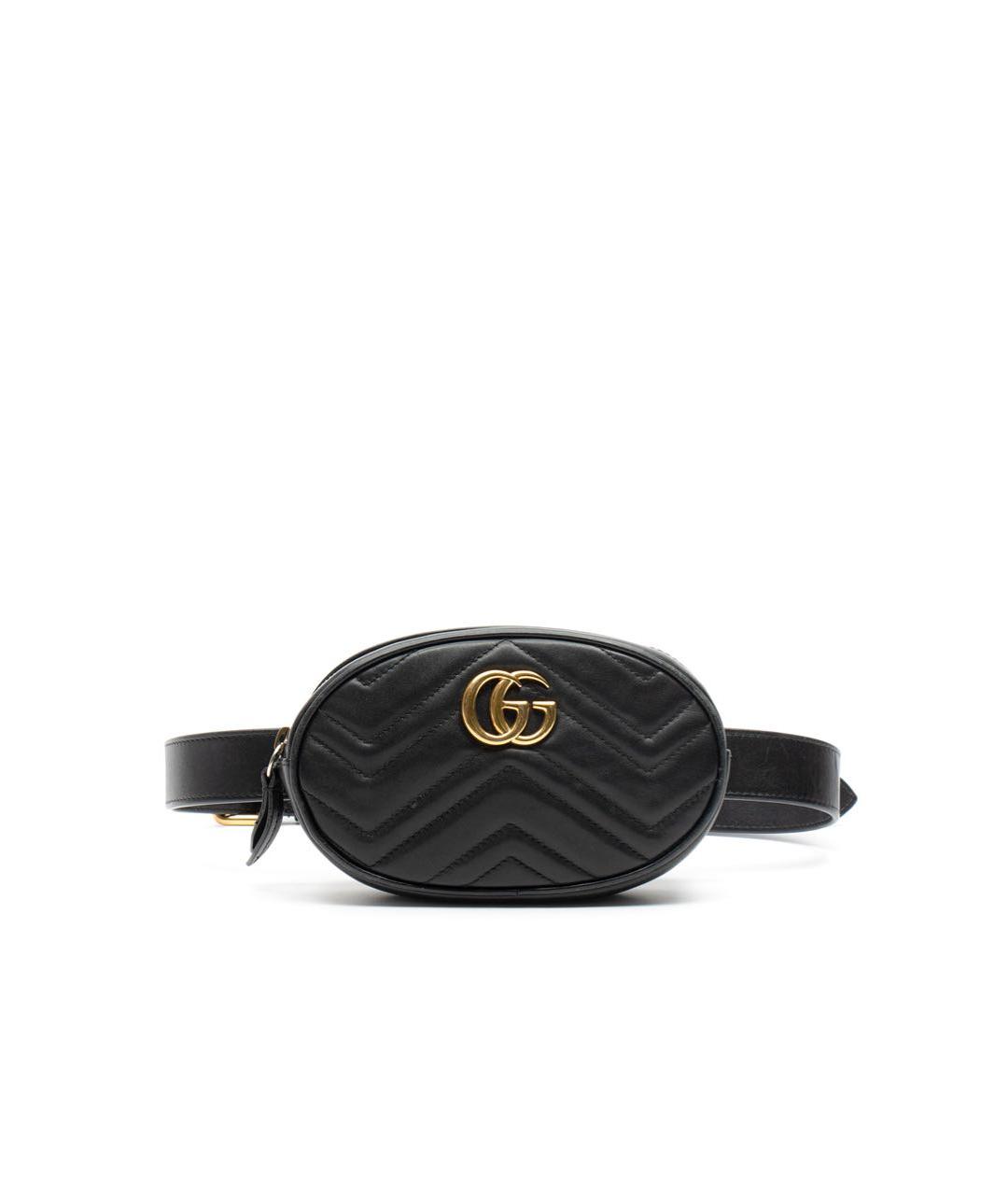 GUCCI Черная кожаная поясная сумка, фото 6