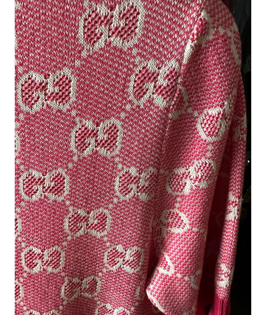 GUCCI Розовое хлопковое коктейльное платье, фото 4