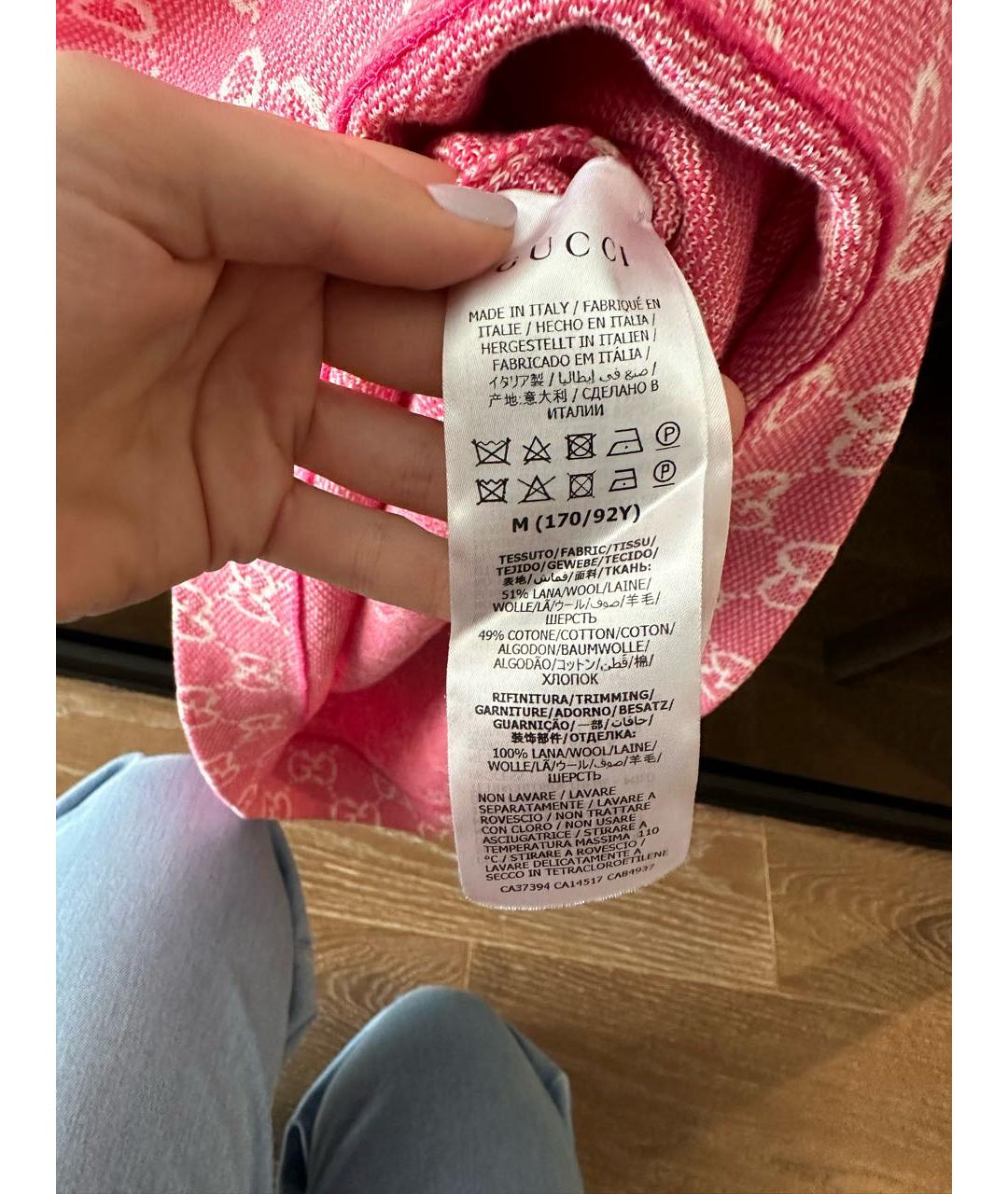 GUCCI Розовое хлопковое коктейльное платье, фото 5