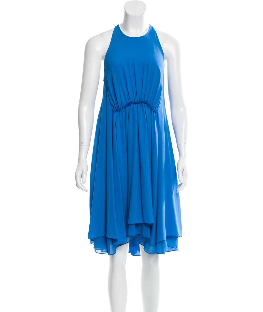 3.1 PHILLIP LIM Голубое шелковое повседневное платье, фото 4