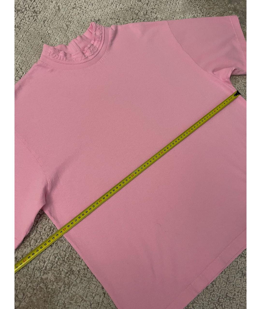 ACNE STUDIOS Розовая хлопковая футболка, фото 3