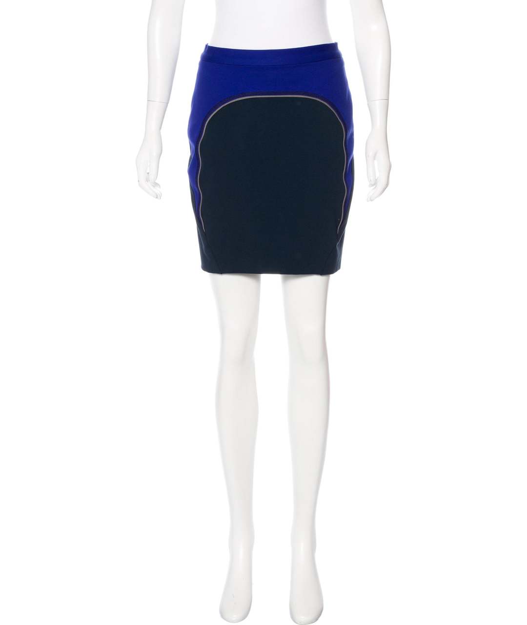 PROENZA SCHOULER Синяя вискозная юбка мини, фото 4
