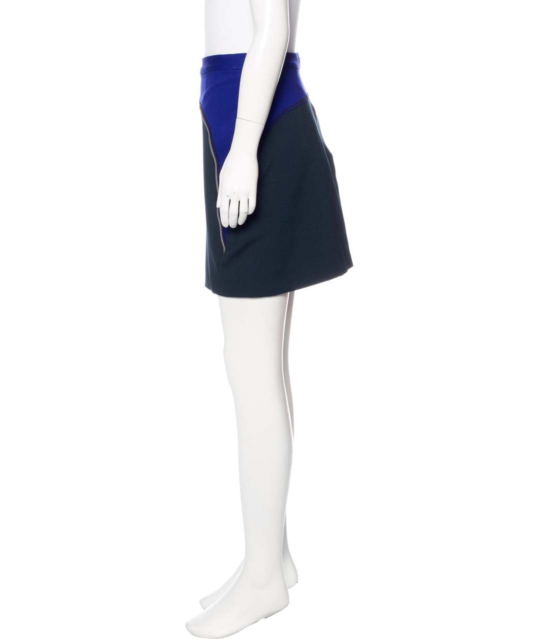 PROENZA SCHOULER Синяя вискозная юбка мини, фото 2