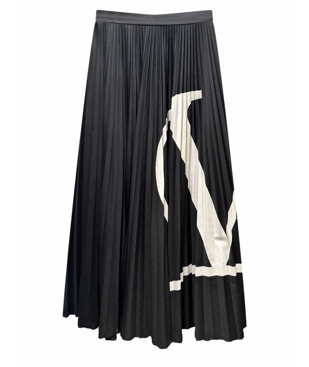 VALENTINO Черная полиэстеровая юбка макси, фото 1