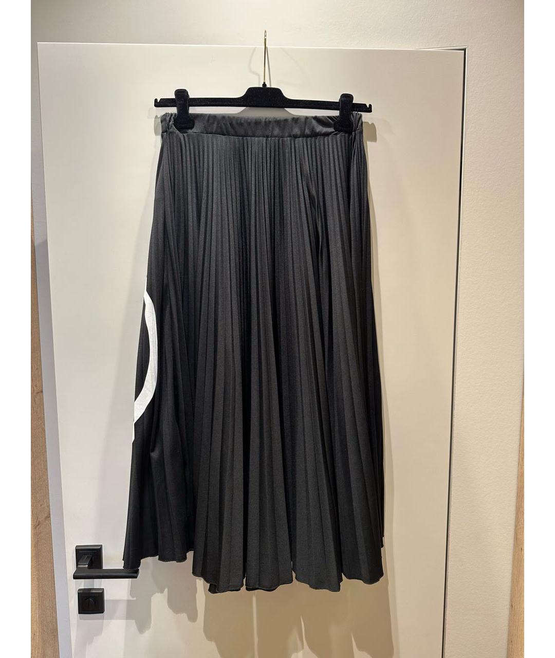 VALENTINO Черная полиэстеровая юбка макси, фото 2