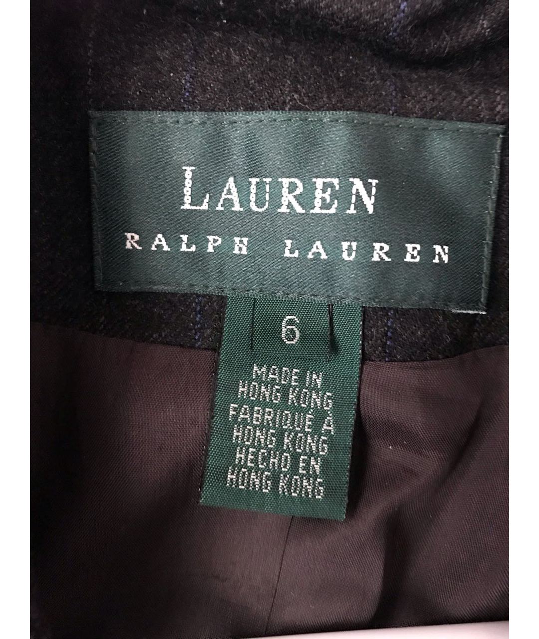 RALPH LAUREN Антрацитовый шерстяной жакет/пиджак, фото 3