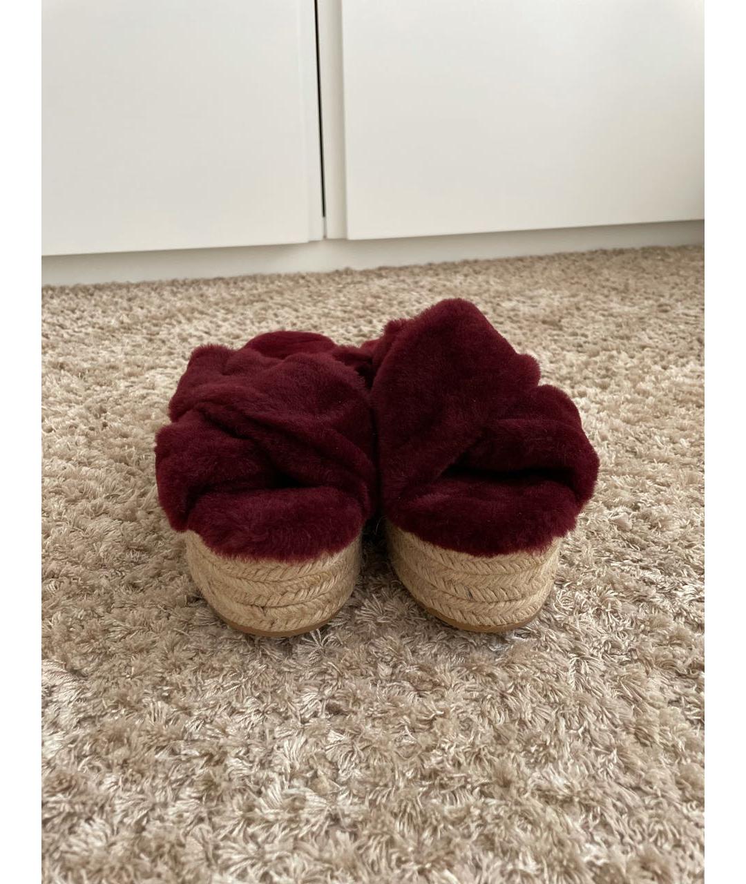 MIU MIU Бордовые мюли, фото 5