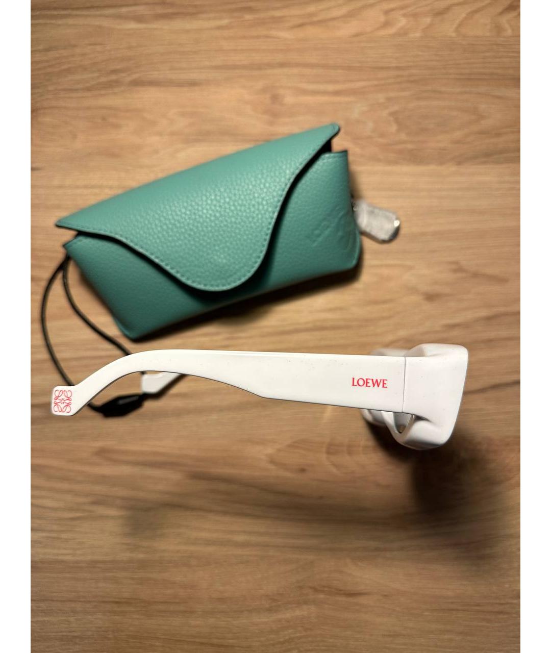 LOEWE Белые пластиковые солнцезащитные очки, фото 4