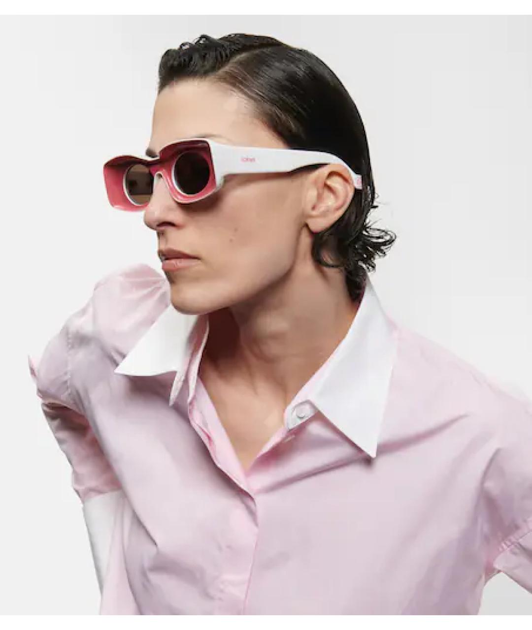 LOEWE Белые пластиковые солнцезащитные очки, фото 6