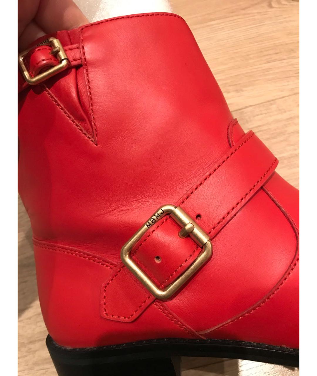MARC BY MARC JACOBS Красные кожаные ботинки, фото 4