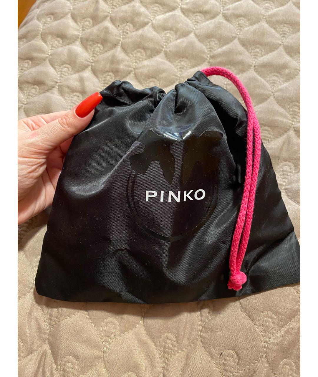 PINKO Черный кожаный ремень, фото 6