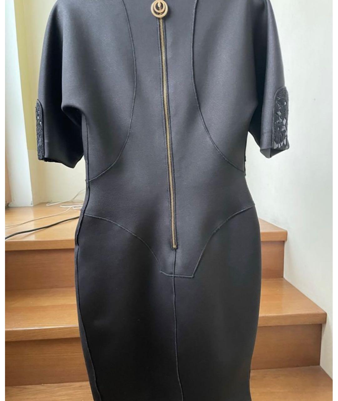 CAVALLI CLASS Черное полиэстеровое повседневное платье, фото 2