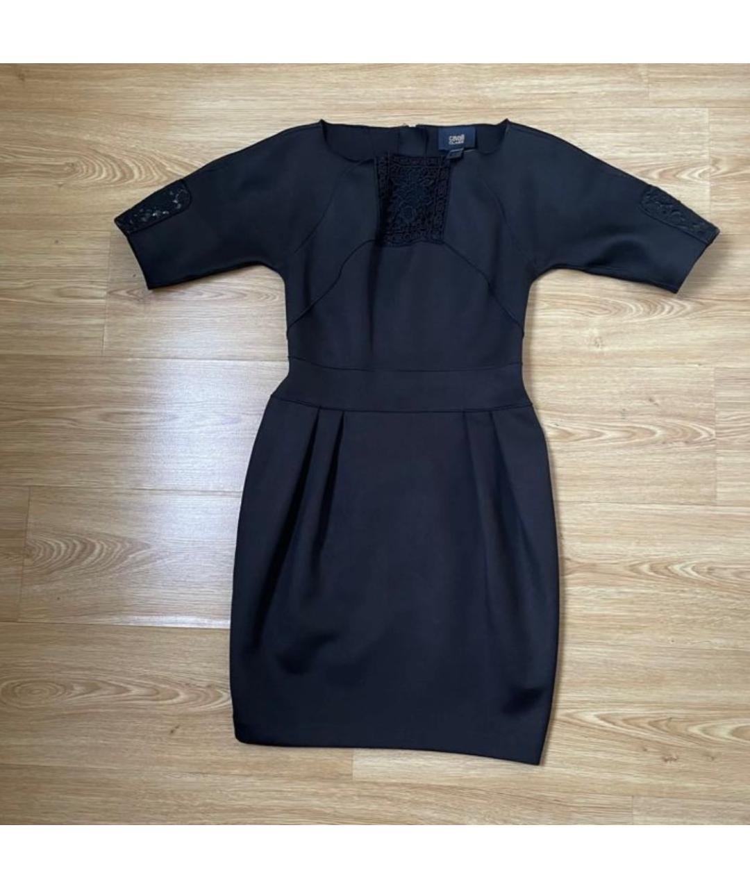 CAVALLI CLASS Черное полиэстеровое повседневное платье, фото 8