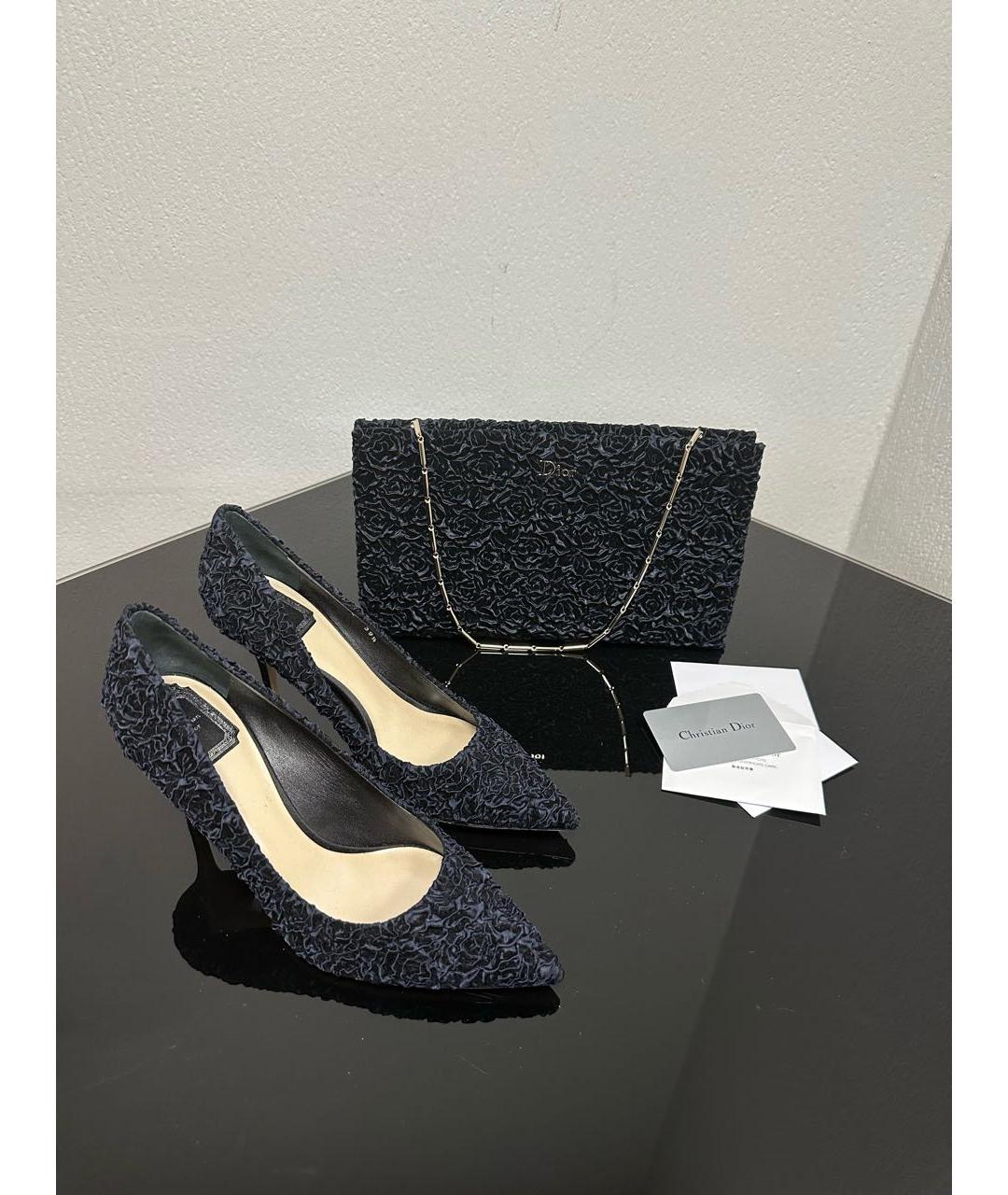 CHRISTIAN DIOR Черные текстильные туфли, фото 6