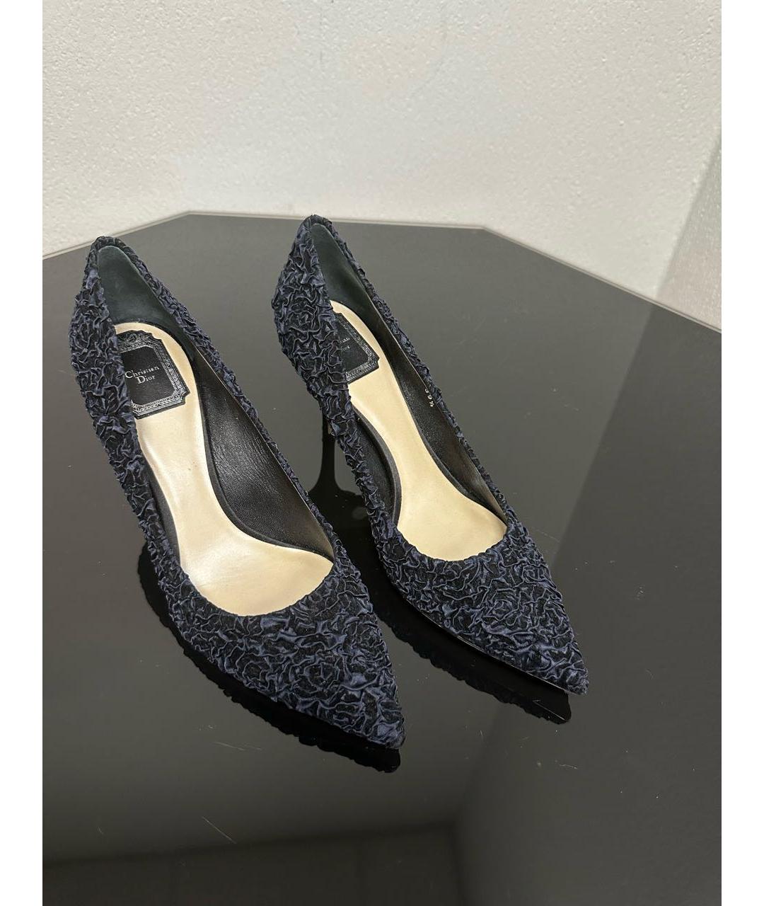 CHRISTIAN DIOR Черные текстильные туфли, фото 7