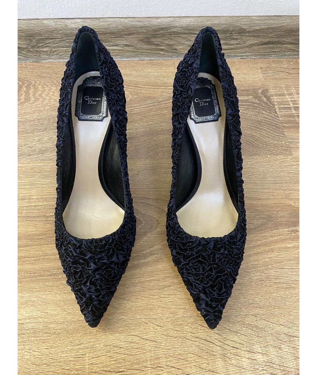 CHRISTIAN DIOR Черные текстильные туфли, фото 2