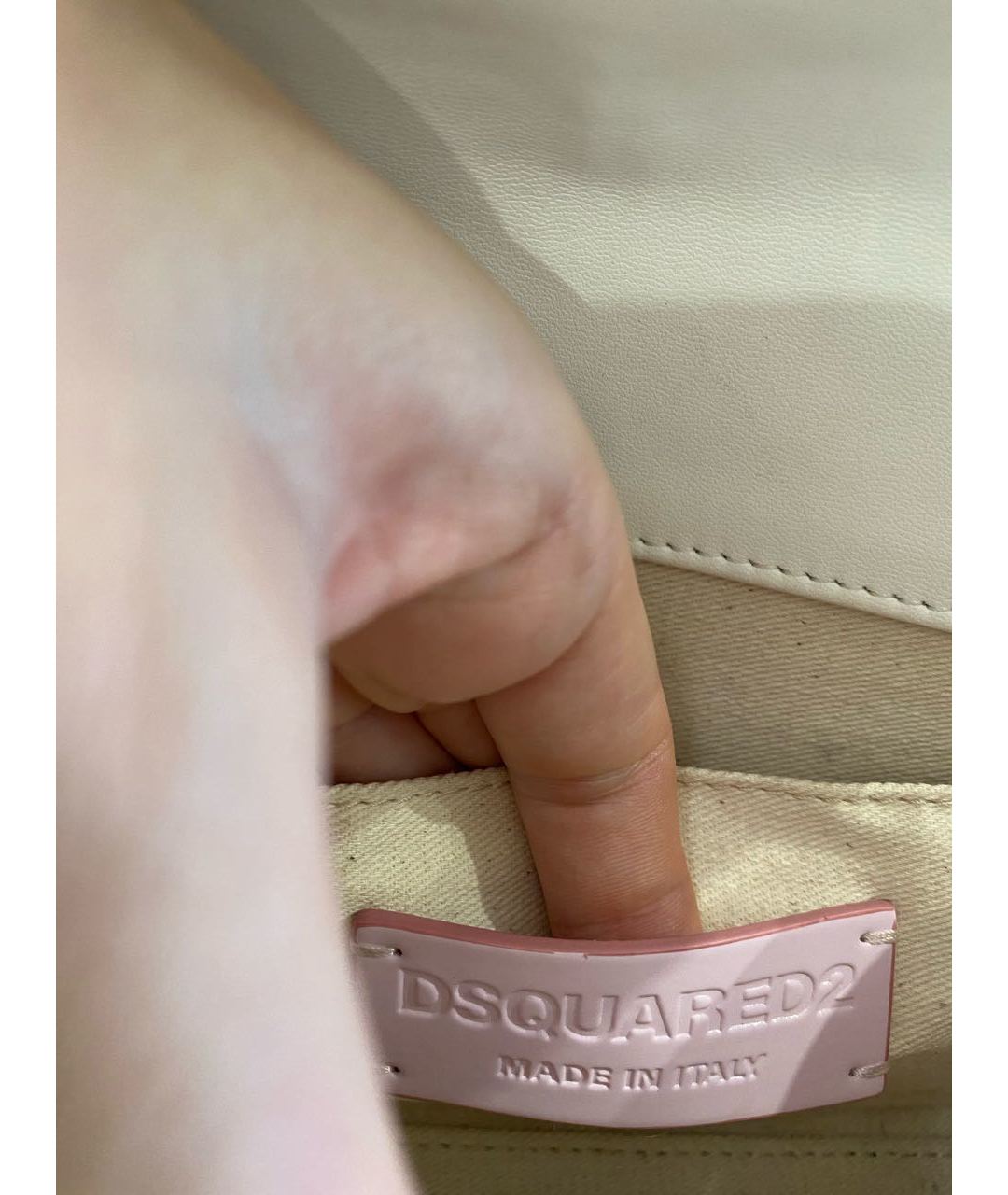 DSQUARED2 Розовая сумка тоут из лакированной кожи, фото 4
