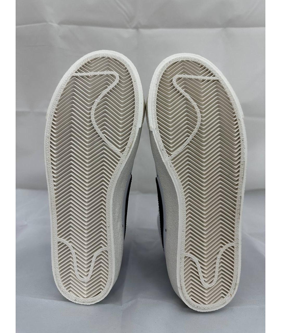 NIKE Белые кожаные высокие кроссовки / кеды, фото 5