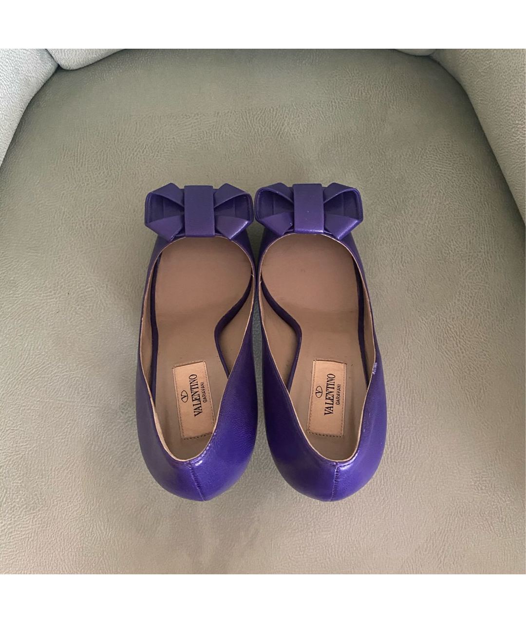 VALENTINO GARAVANI Фиолетовые кожаные туфли, фото 3