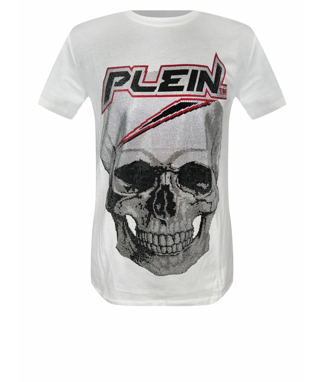 PHILIPP PLEIN Белая хлопковая футболка, фото 1