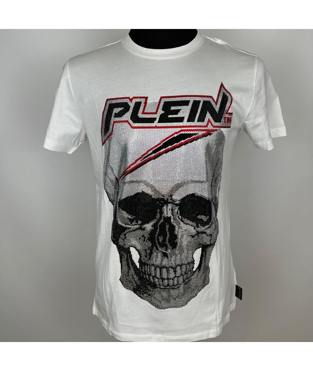 PHILIPP PLEIN Белая хлопковая футболка, фото 7