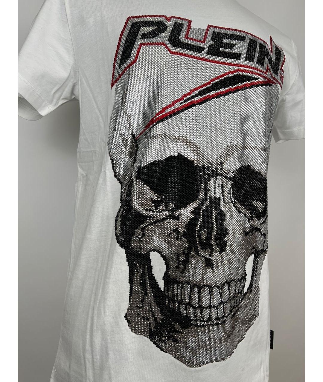 PHILIPP PLEIN Белая хлопковая футболка, фото 2