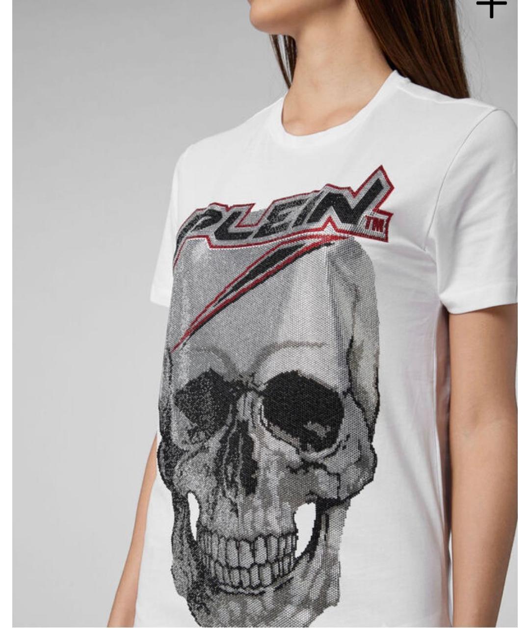 PHILIPP PLEIN Белая хлопковая футболка, фото 4