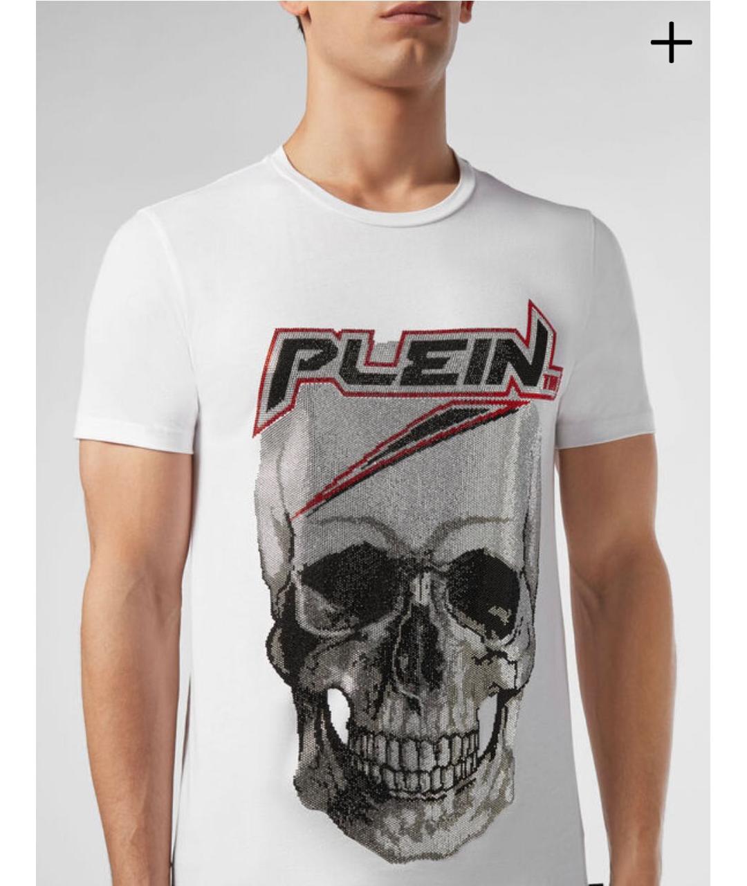 PHILIPP PLEIN Белая хлопковая футболка, фото 4