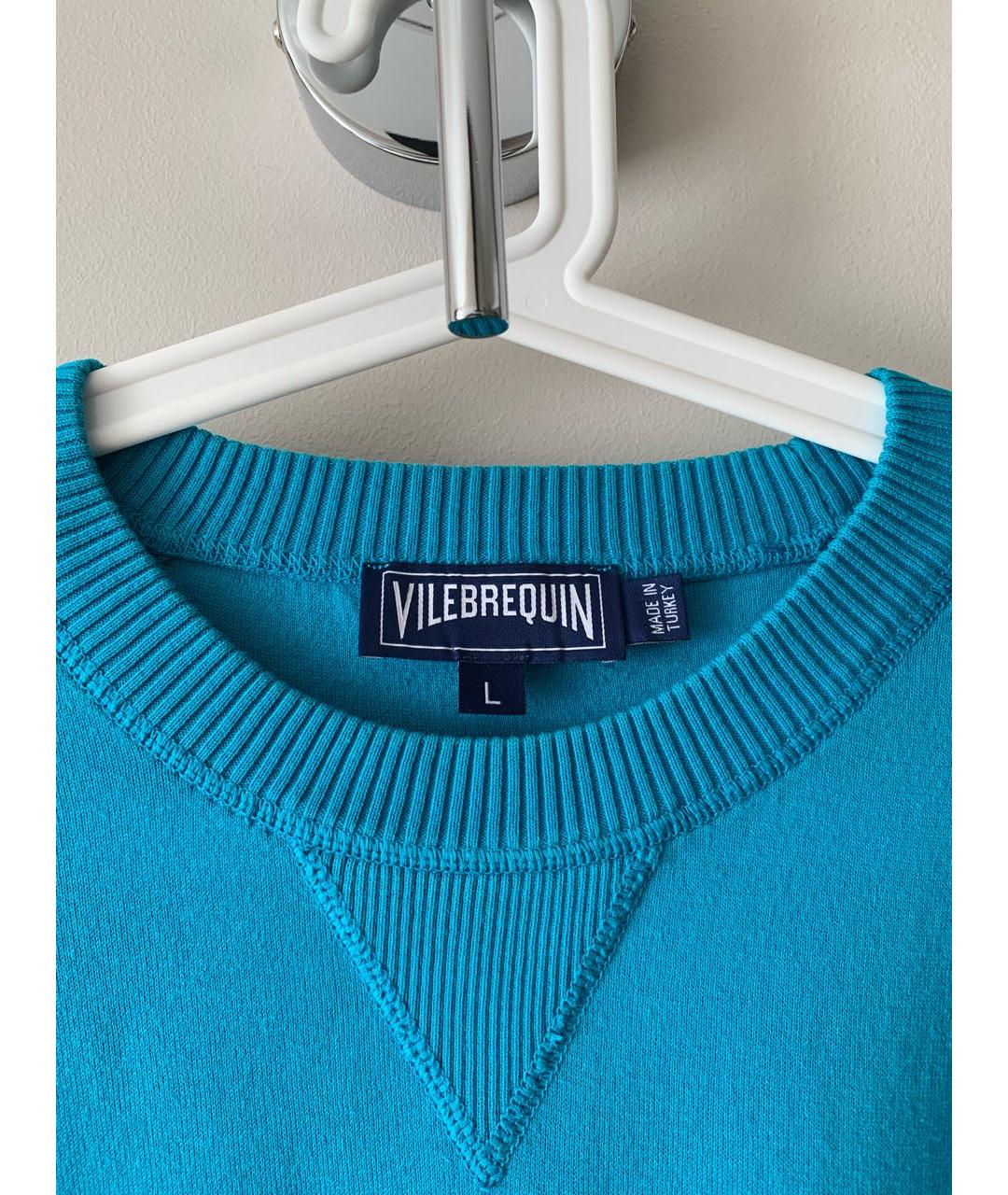 VILEBREQUIN Бирюзовый хлопковый джемпер / свитер, фото 5