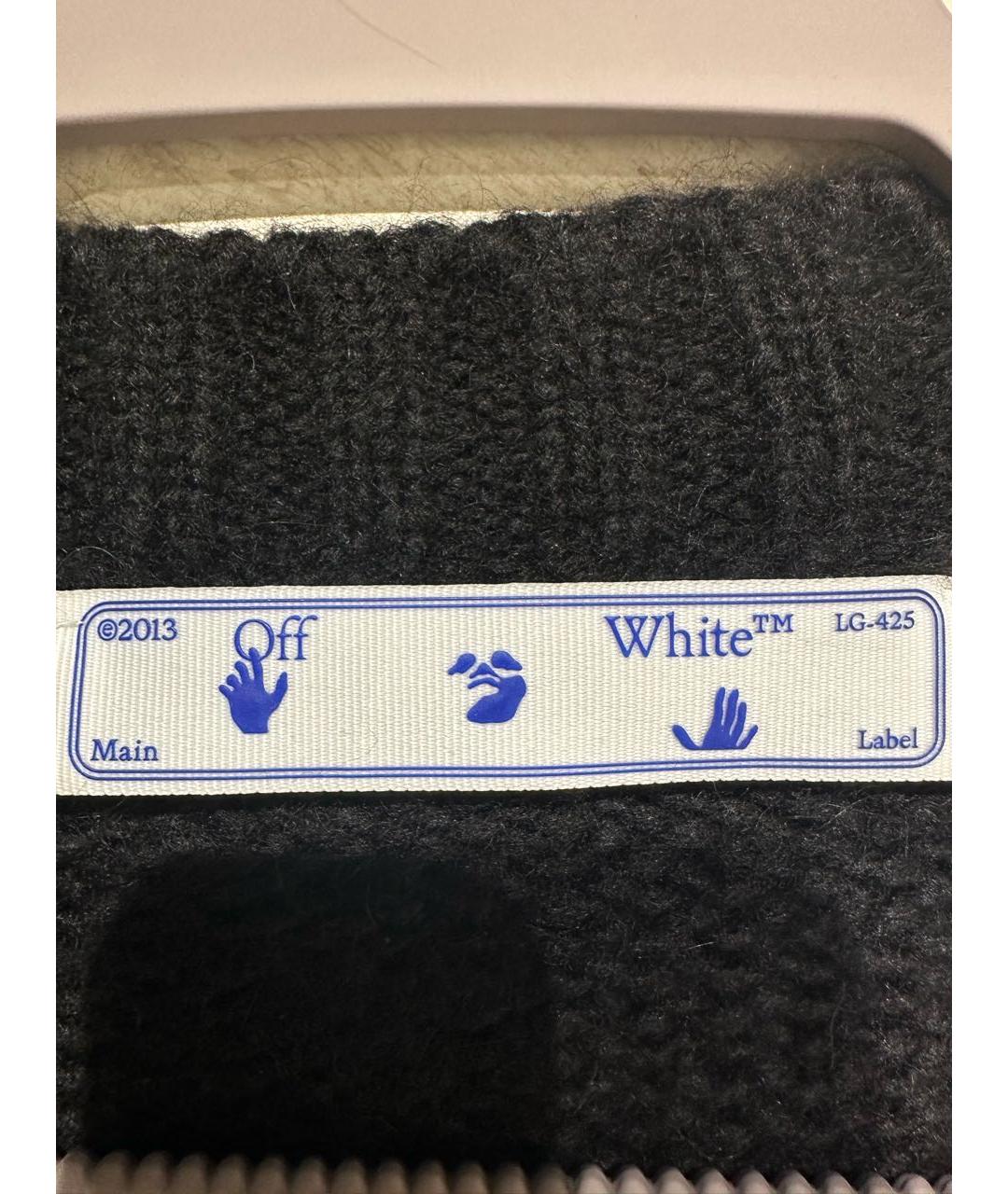 OFF-WHITE Черный шерстяной джемпер / свитер, фото 6
