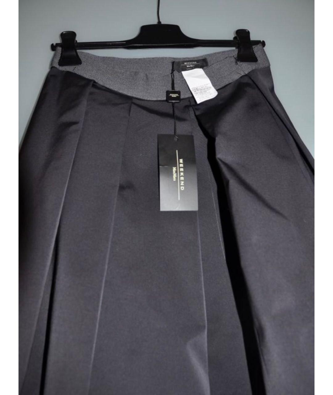 WEEKEND MAX MARA Темно-синяя полиэстеровая юбка мини, фото 5