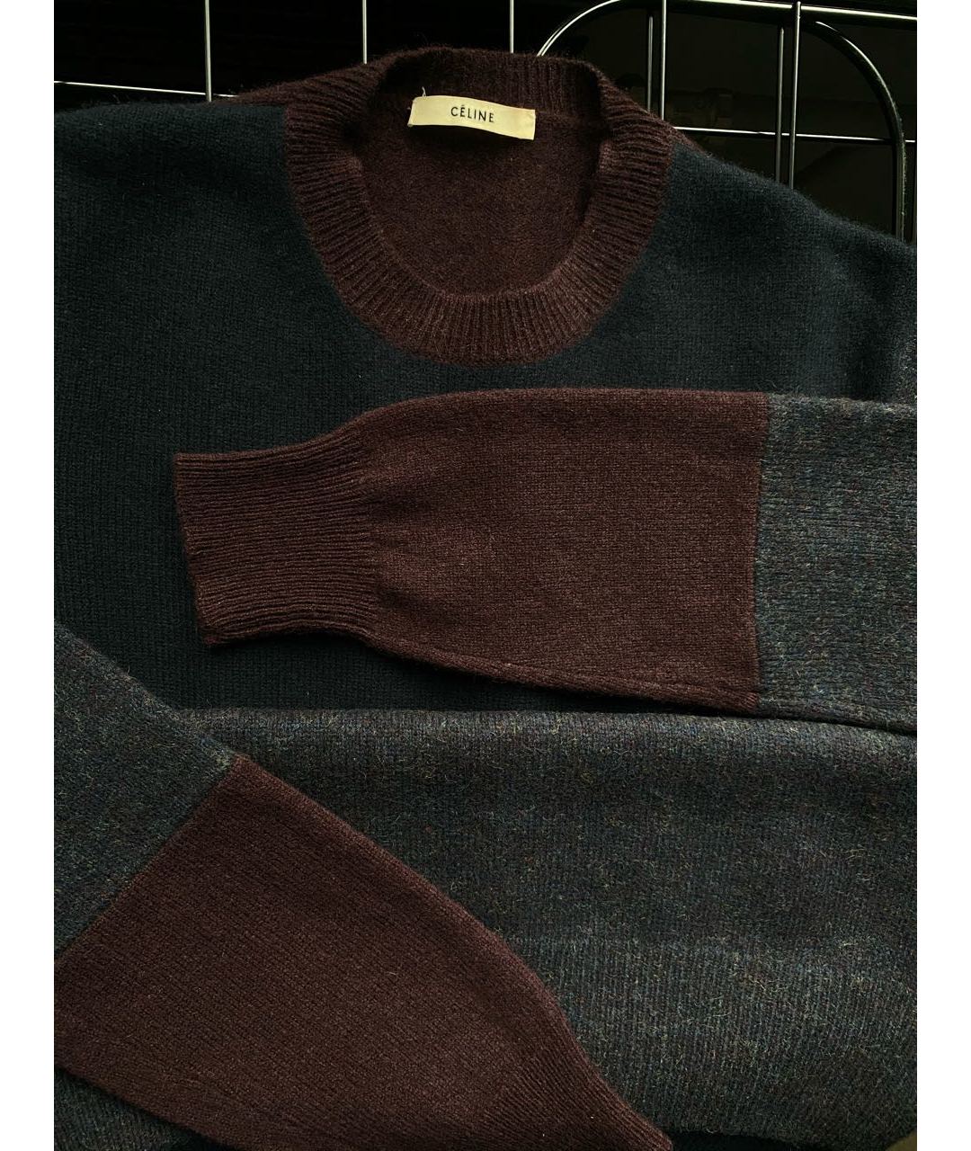 CELINE PRE-OWNED Синий шерстяной джемпер / свитер, фото 3