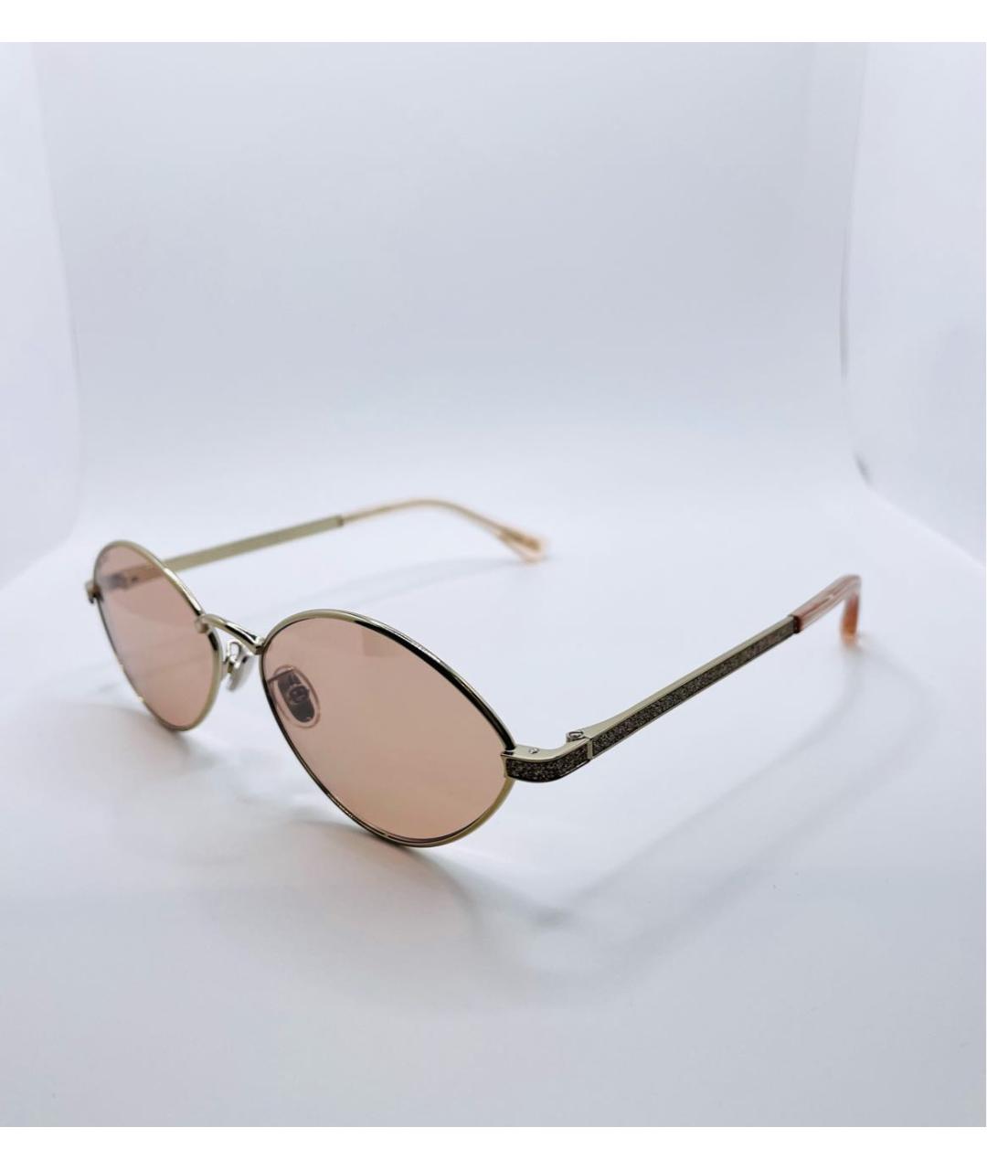 JIMMY CHOO Розовые металлические солнцезащитные очки, фото 2