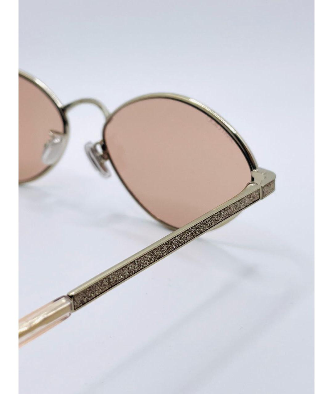 JIMMY CHOO Розовые металлические солнцезащитные очки, фото 4