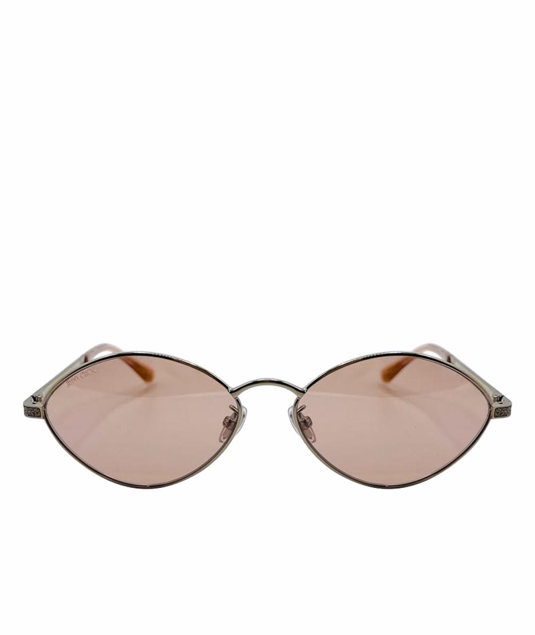 JIMMY CHOO Розовые металлические солнцезащитные очки, фото 1