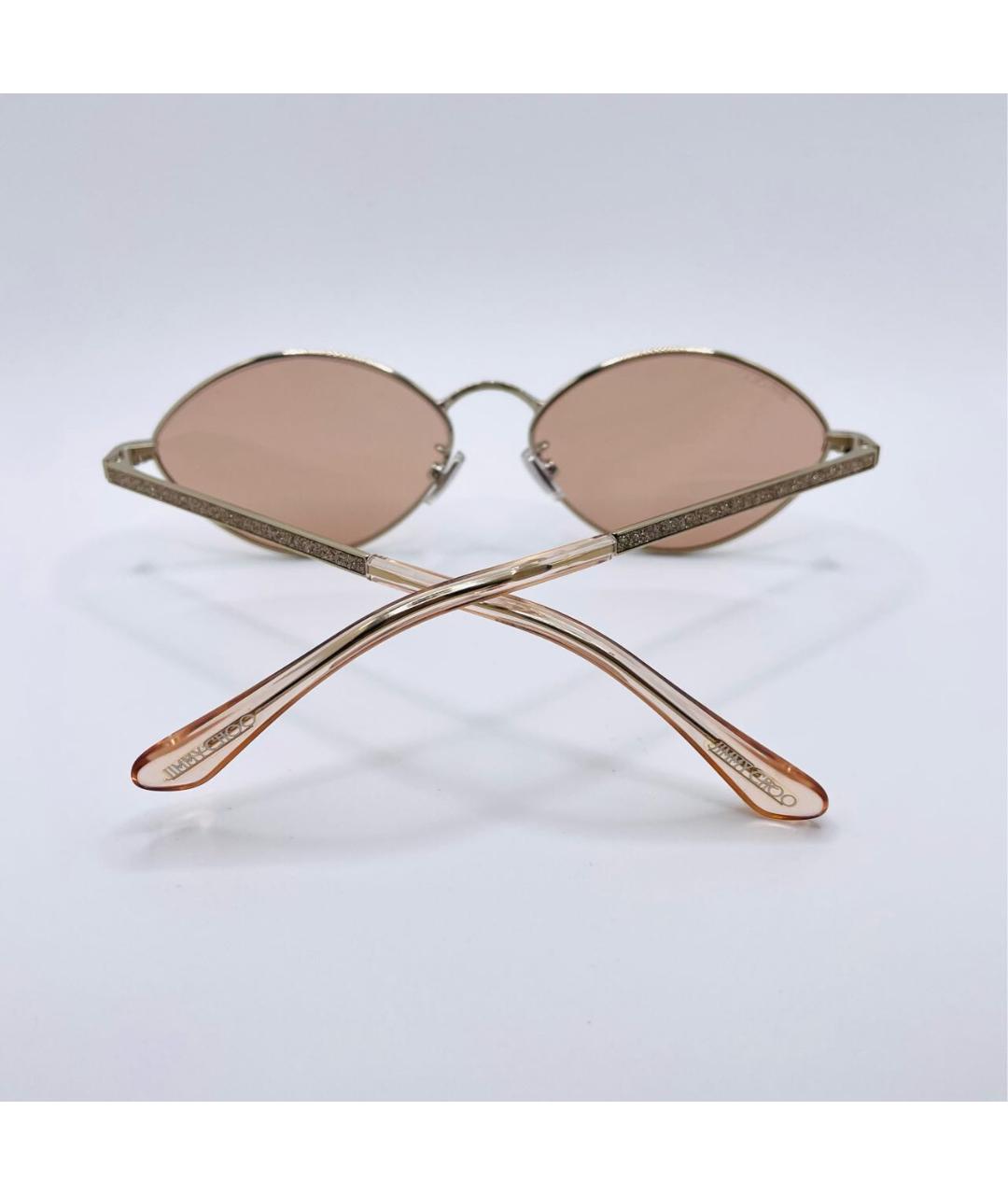 JIMMY CHOO Розовые металлические солнцезащитные очки, фото 6