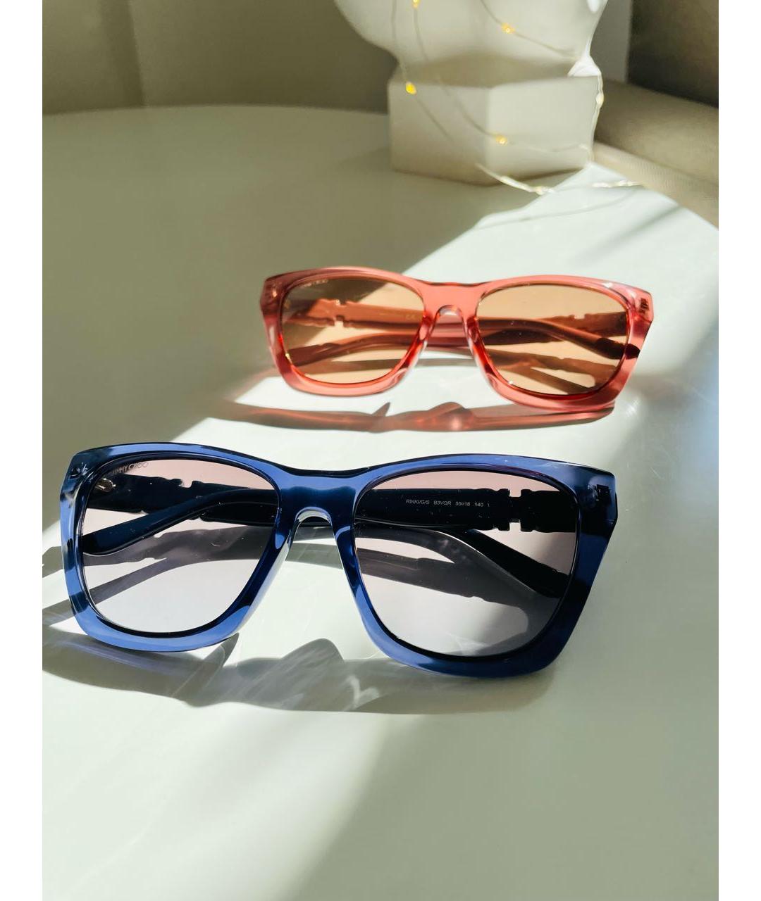 JIMMY CHOO Коралловые пластиковые солнцезащитные очки, фото 6
