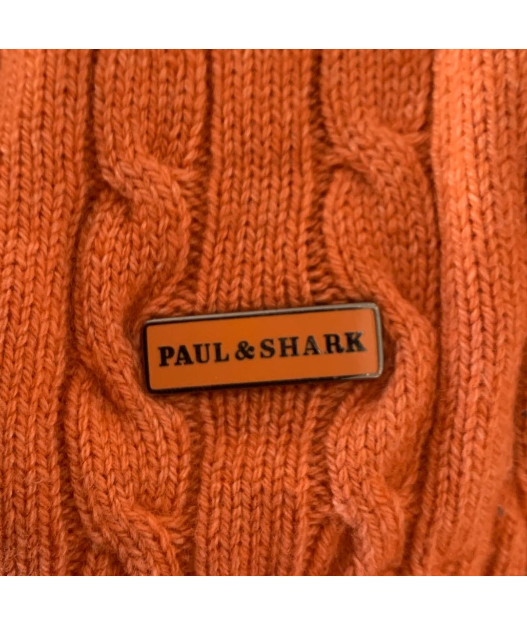 PAUL & SHARK Оранжевый шерстяной кардиган, фото 5