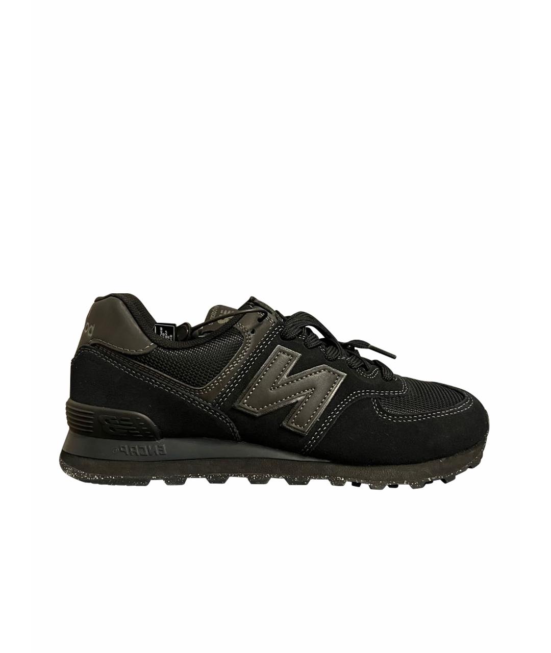 NEW BALANCE Черные замшевые низкие кроссовки / кеды, фото 1