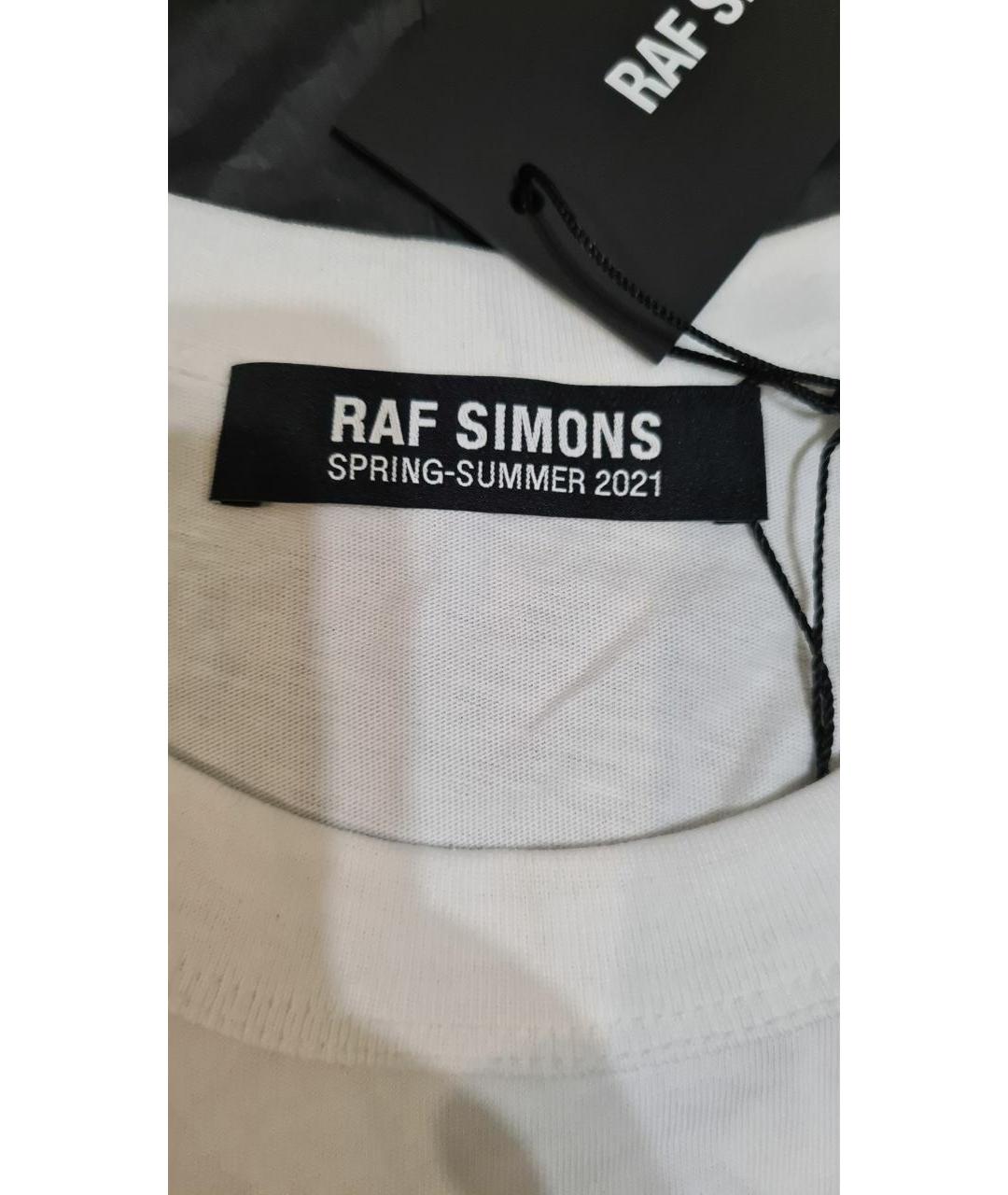 RAF SIMONS Белая хлопковая футболка, фото 8