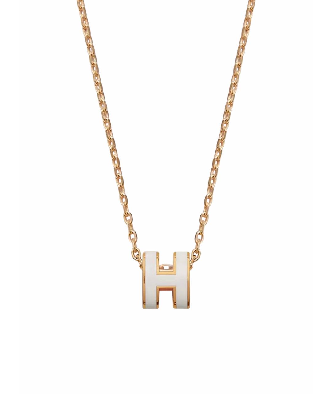 HERMES Белая металлическая подвеска, фото 1