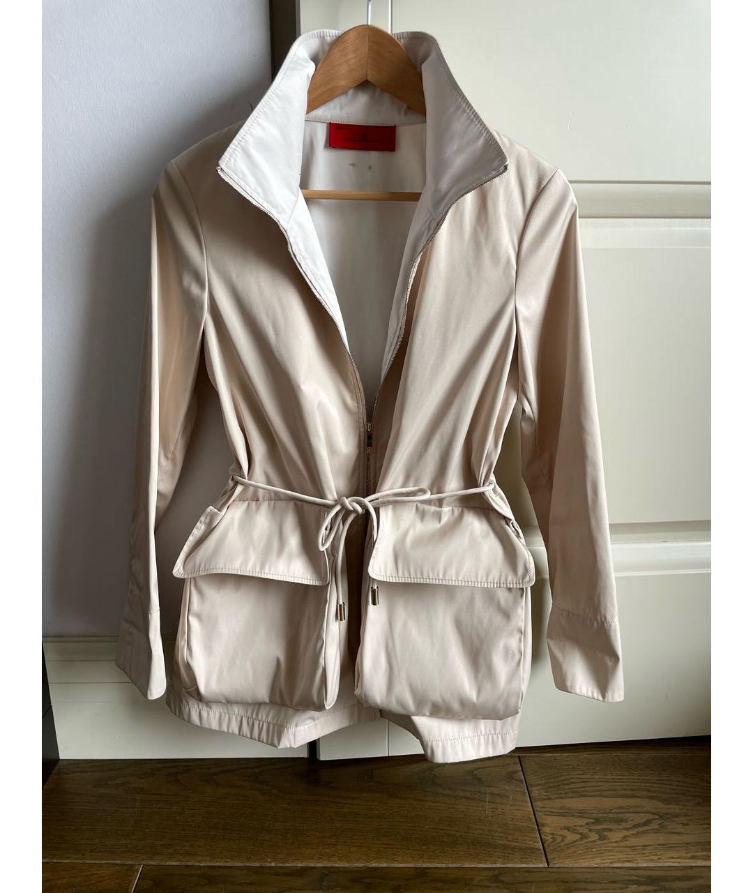 CH CAROLINA HERRERA Бежевая полиэстеровая куртка, фото 6