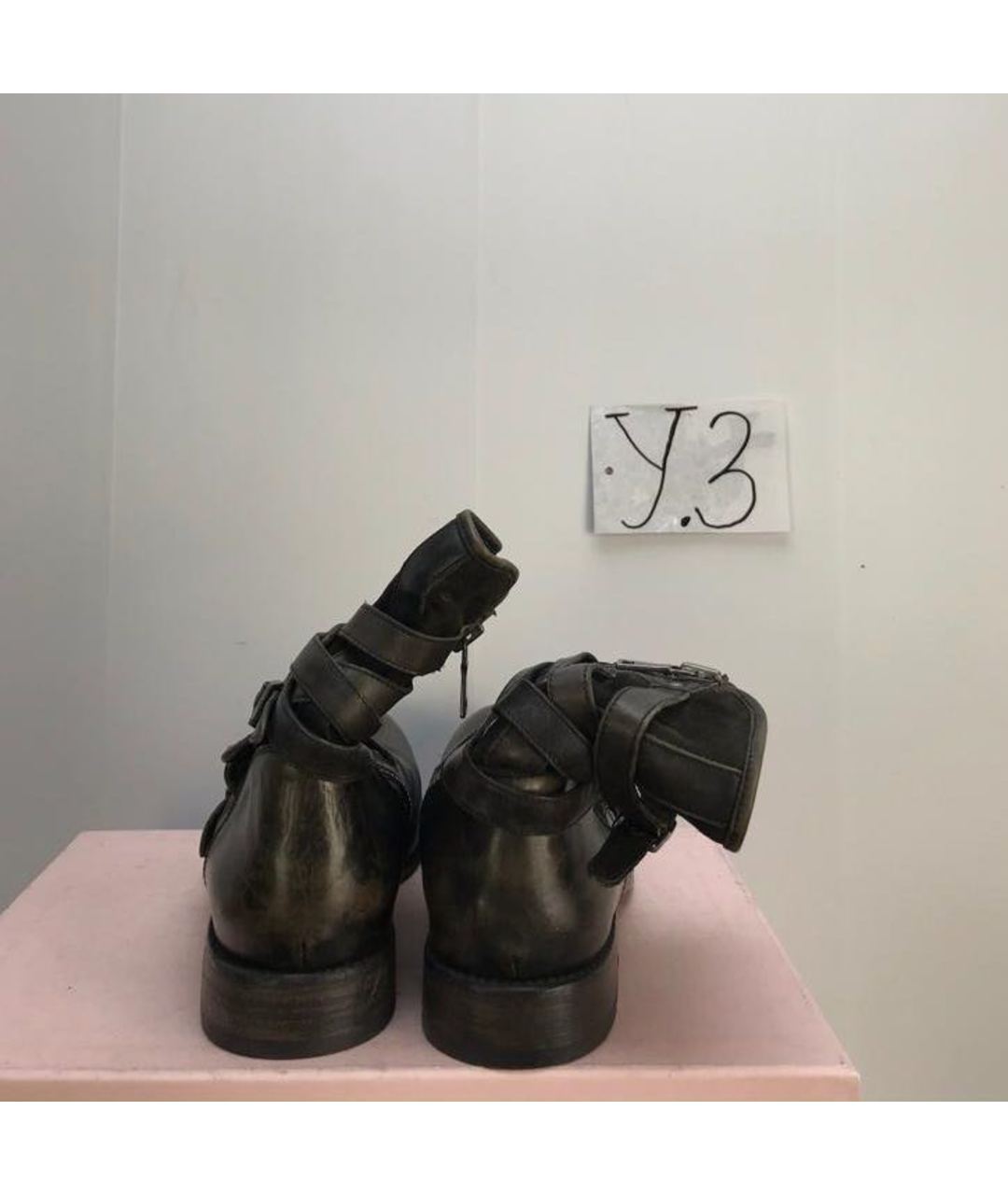 JOHN VARVATOS Коричневые кожаные высокие ботинки, фото 4