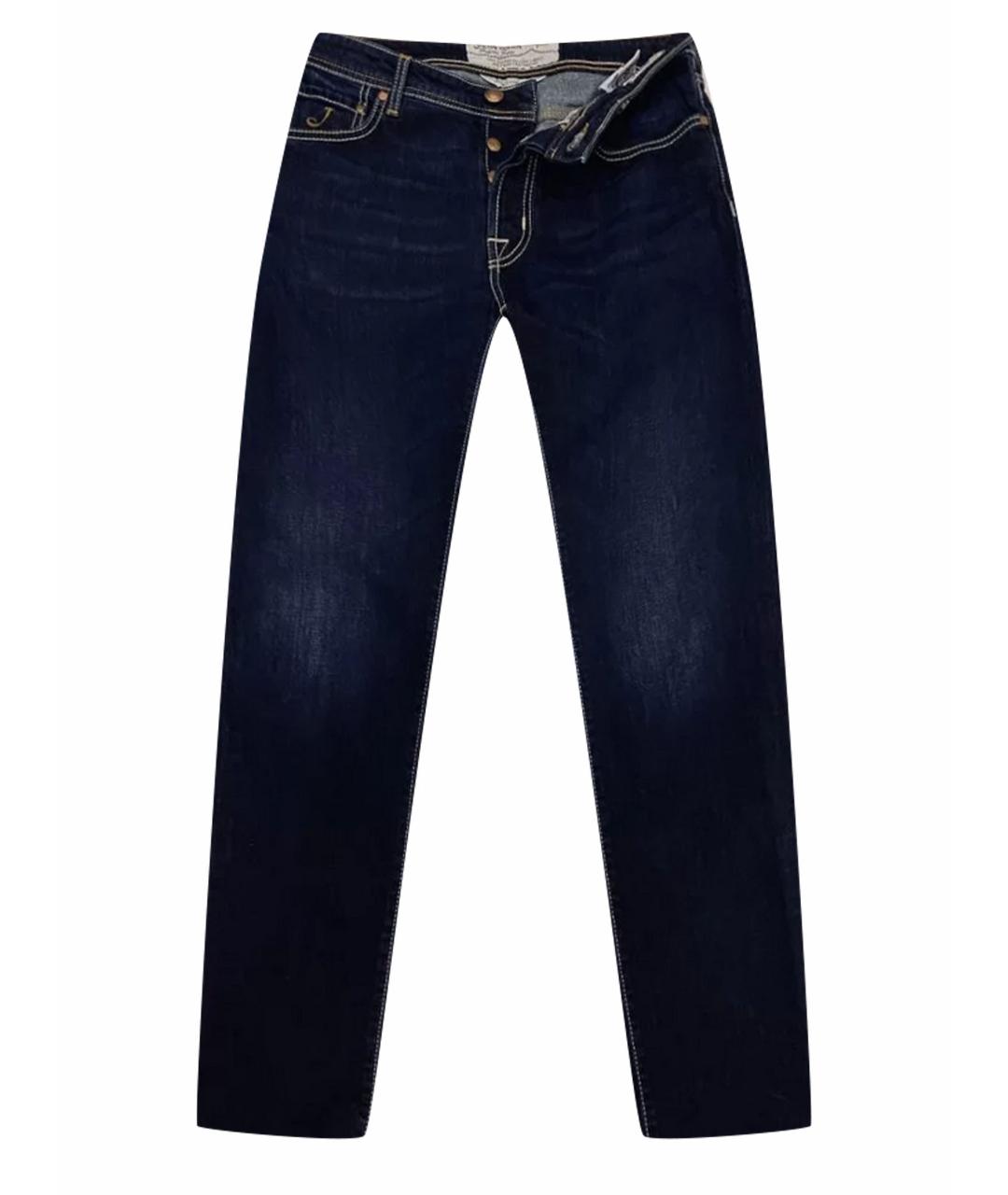 JACOB COHEN Синие хлопко-эластановые джинсы, фото 1