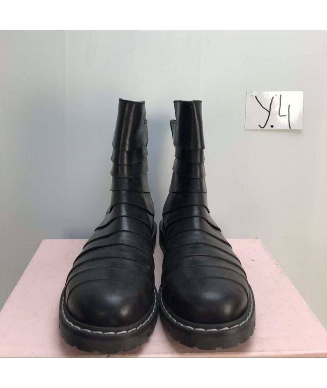 GARETH PUGH Черные кожаные высокие ботинки, фото 3