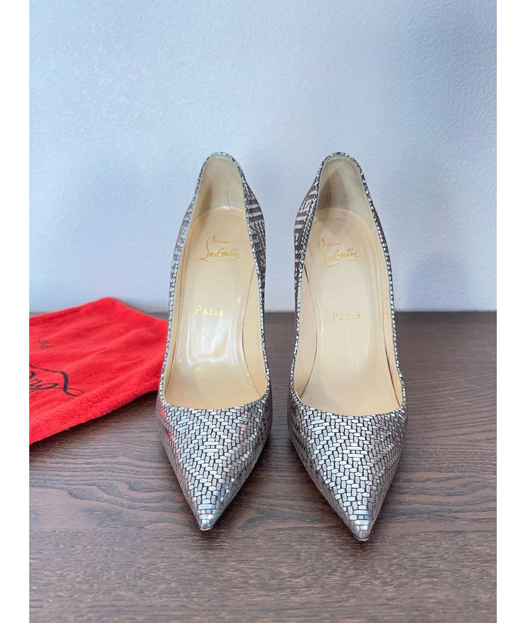 CHRISTIAN LOUBOUTIN Черные кожаные туфли, фото 2