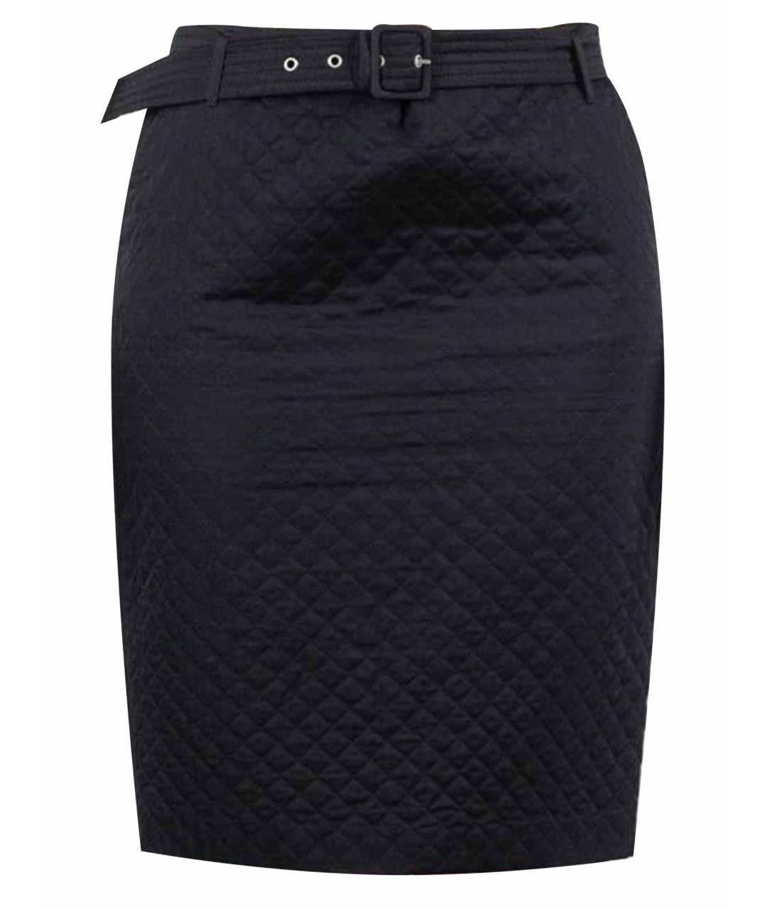 SALVATORE FERRAGAMO Черная шелковая юбка миди, фото 1