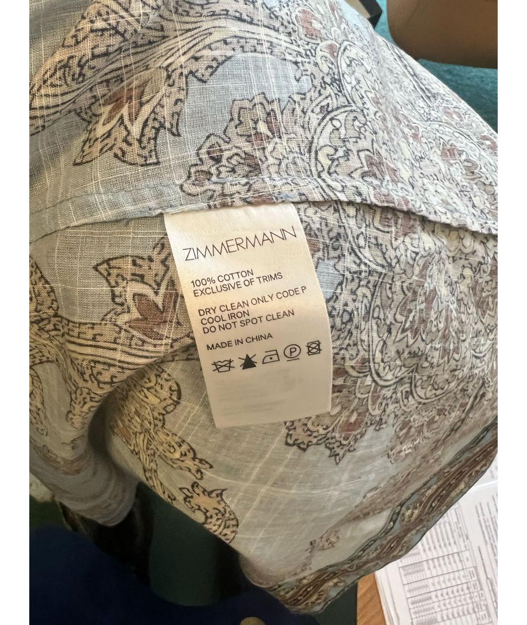 ZIMMERMANN Голубое хлопковое платье, фото 6